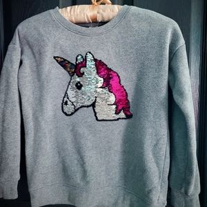 Oshkosh Unicorn Sequin flip sweatshirt, Size 10